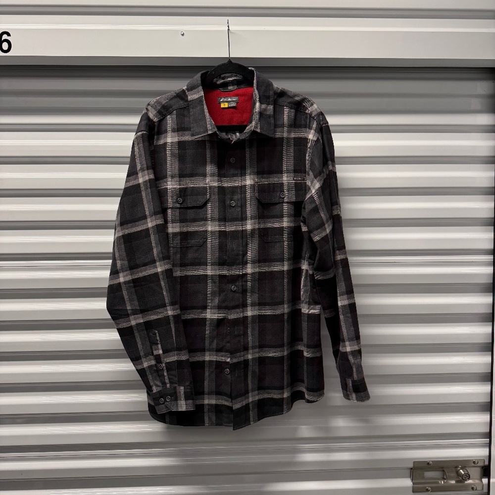 Eddie Bauer Classic Fit plaid flannel shirt